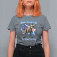 Funny Patriotic Dino Rex 250 Years 1776 2026 T Shirt For Women Dinosaur USA Flag America 250th Anniversary Celebration