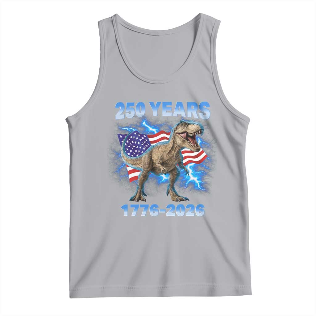 Funny Patriotic Dino Rex 250 Years 1776 2026 Tank Top Dinosaur USA Flag America 250th Anniversary Celebration