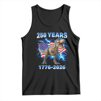 Funny Patriotic Dino Rex 250 Years 1776 2026 Tank Top Dinosaur USA Flag America 250th Anniversary Celebration