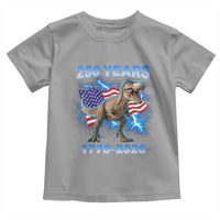Funny Patriotic Dino Rex 250 Years 1776 2026 Toddler T Shirt Dinosaur USA Flag America 250th Anniversary Celebration