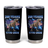 Funny Patriotic Dino Rex 250 Years 1776 2026 Tumbler Cup Dinosaur USA Flag America 250th Anniversary Celebration