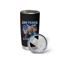 Funny Patriotic Dino Rex 250 Years 1776 2026 Tumbler Cup Dinosaur USA Flag America 250th Anniversary Celebration