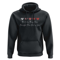 The Only Thing More Powerful Than Hate Is Love Hoodie Red Hearts Elegant Bunny Inspirational Quote