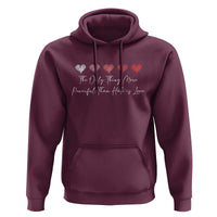 The Only Thing More Powerful Than Hate Is Love Hoodie Red Hearts Elegant Bunny Inspirational Quote