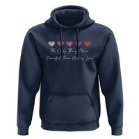 The Only Thing More Powerful Than Hate Is Love Hoodie Red Hearts Elegant Bunny Inspirational Quote