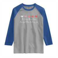 The Only Thing More Powerful Than Hate Is Love Raglan Shirt Red Hearts Elegant Bunny Inspirational Quote