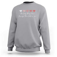 The Only Thing More Powerful Than Hate Is Love Sweatshirt Red Hearts Elegant Bunny Inspirational Quote