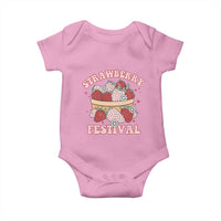 Strawberry Festival Baby Onesie Retro Strawberries Fruit Lover