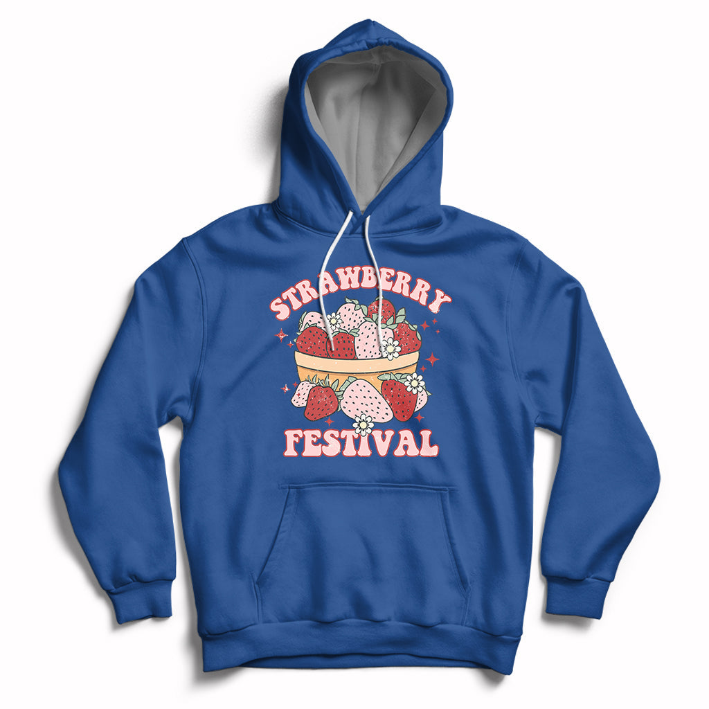 Retro Strawberry Festival Fruit Lover Botanical Fruit Strawberry Lovers Hoodie, Strawberry Shirt, Spring Season Shirt Hoodie - Wonder Print Shop