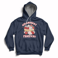 Retro Strawberry Festival Fruit Lover Botanical Fruit Strawberry Lovers Hoodie, Strawberry Shirt, Spring Season Shirt Hoodie - Wonder Print Shop