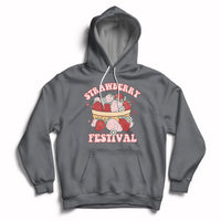 Retro Strawberry Festival Fruit Lover Botanical Fruit Strawberry Lovers Hoodie, Strawberry Shirt, Spring Season Shirt Hoodie - Wonder Print Shop