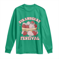 Strawberry Festival Long Sleeve Shirt Retro Strawberries Fruit Lover