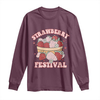 Strawberry Festival Long Sleeve Shirt Retro Strawberries Fruit Lover