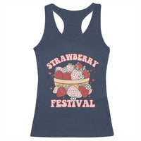 Strawberry Festival Racerback Tank Top Retro Strawberries Fruit Lover
