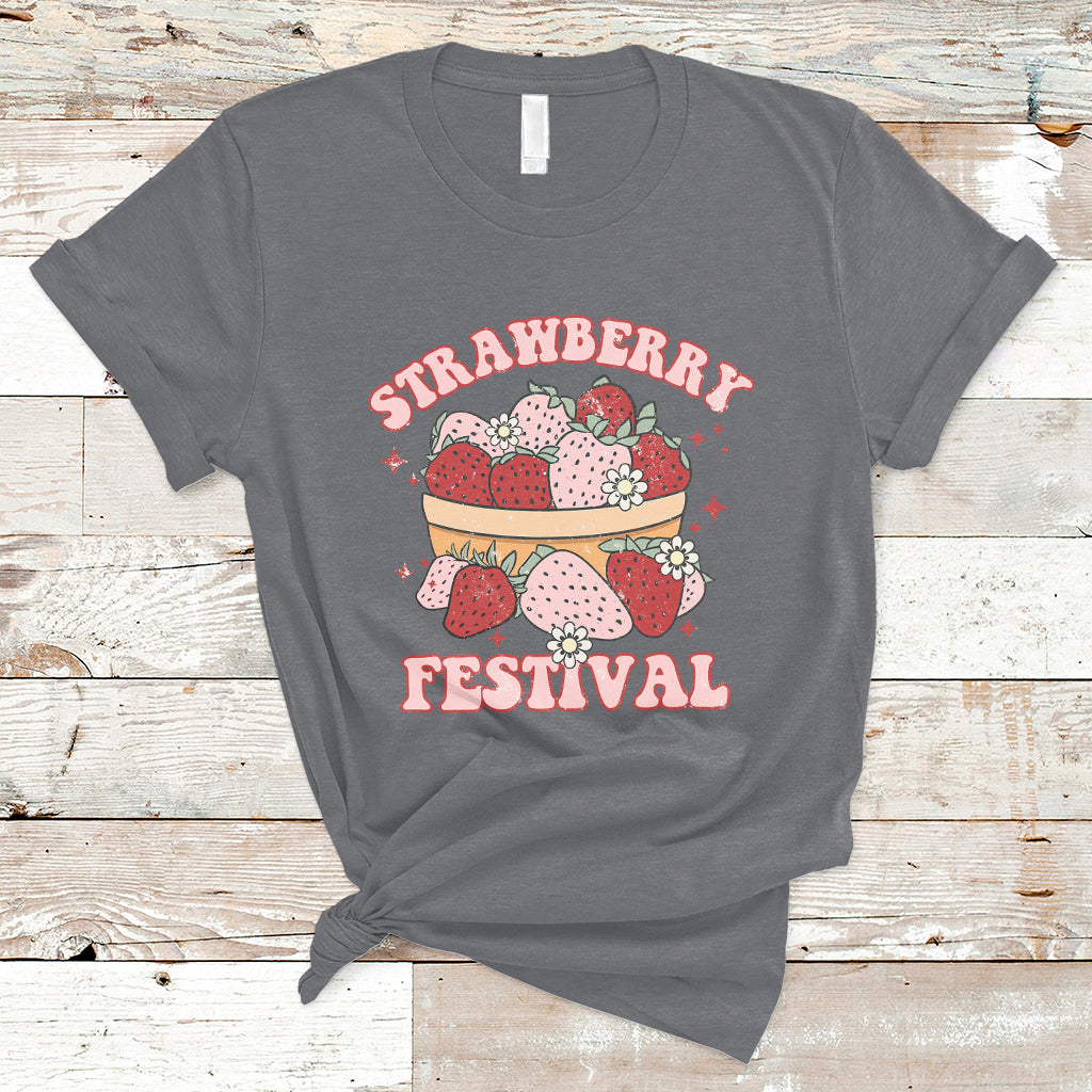 Retro Strawberry Festival Fruit Lover Botanical Fruit Strawberry Lovers T-shirt, Strawberry Shirt, Spring Season Shirt T-Shirt - Wonder Print Shop