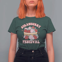 Strawberry Festival T Shirt For Women Retro Strawberries Fruit Lover