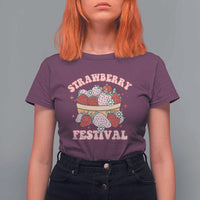 Strawberry Festival T Shirt For Women Retro Strawberries Fruit Lover