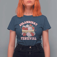 Strawberry Festival T Shirt For Women Retro Strawberries Fruit Lover