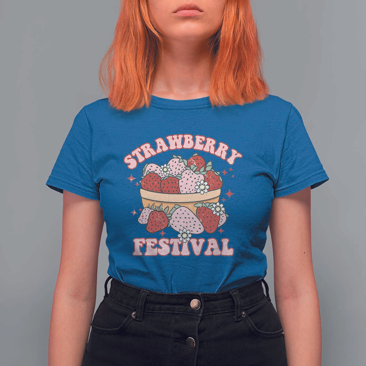 Strawberry Festival T Shirt For Women Retro Strawberries Fruit Lover