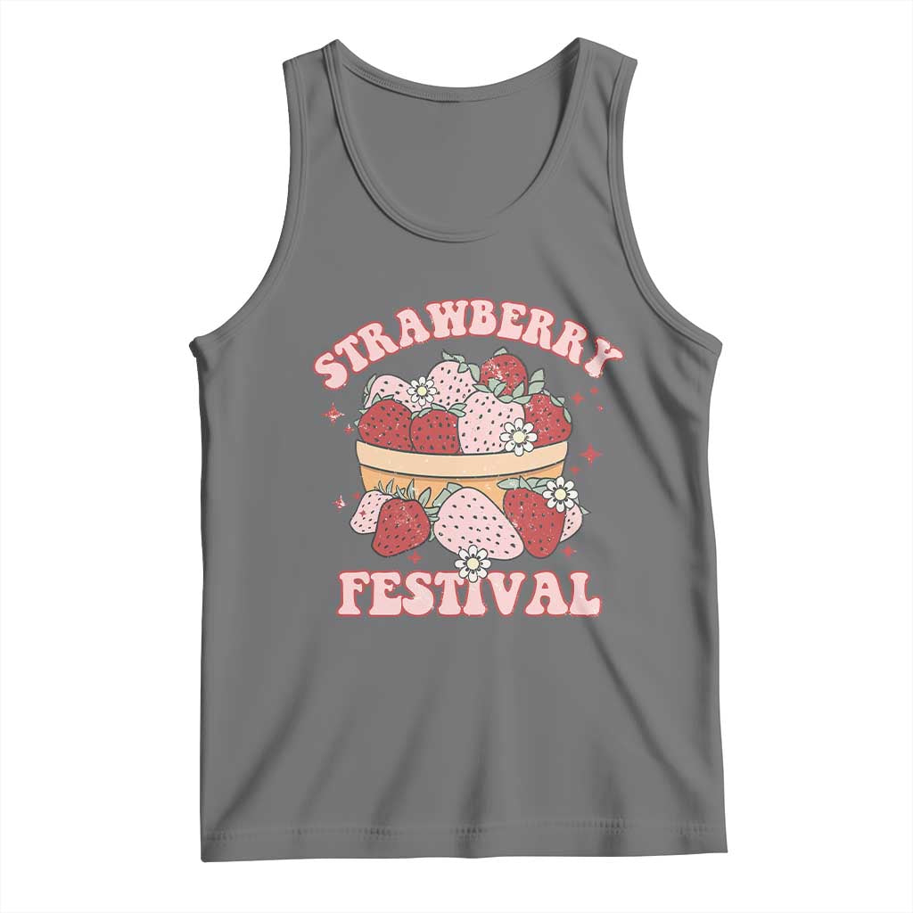 Strawberry Festival Tank Top Retro Strawberries Fruit Lover