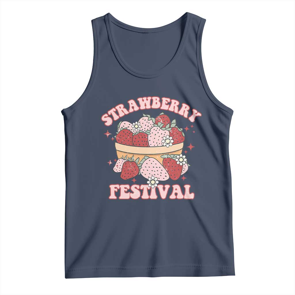 Strawberry Festival Tank Top Retro Strawberries Fruit Lover