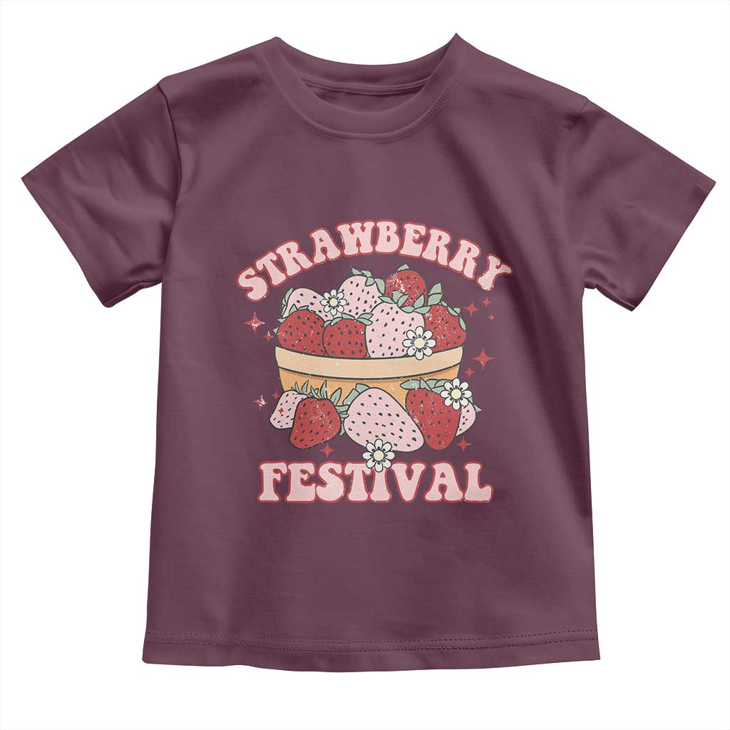 Strawberry Festival Toddler T Shirt Retro Strawberries Fruit Lover