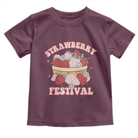 Strawberry Festival Toddler T Shirt Retro Strawberries Fruit Lover