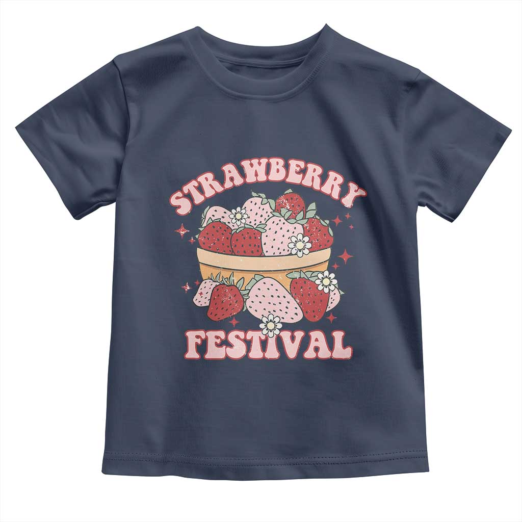 Strawberry Festival Toddler T Shirt Retro Strawberries Fruit Lover