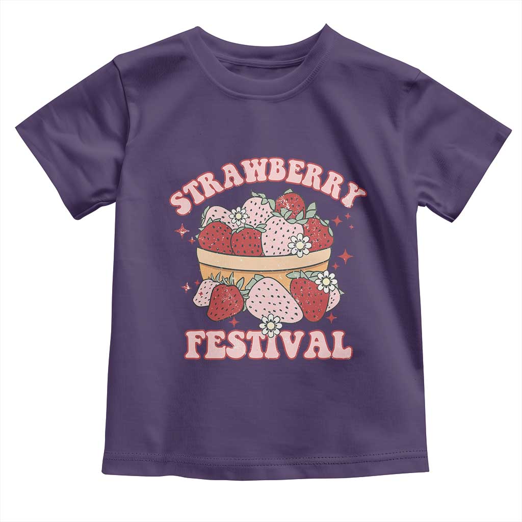 Strawberry Festival Toddler T Shirt Retro Strawberries Fruit Lover