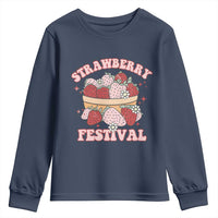 Strawberry Festival Youth Sweatshirt Retro Strawberries Fruit Lover
