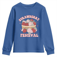 Strawberry Festival Youth Sweatshirt Retro Strawberries Fruit Lover