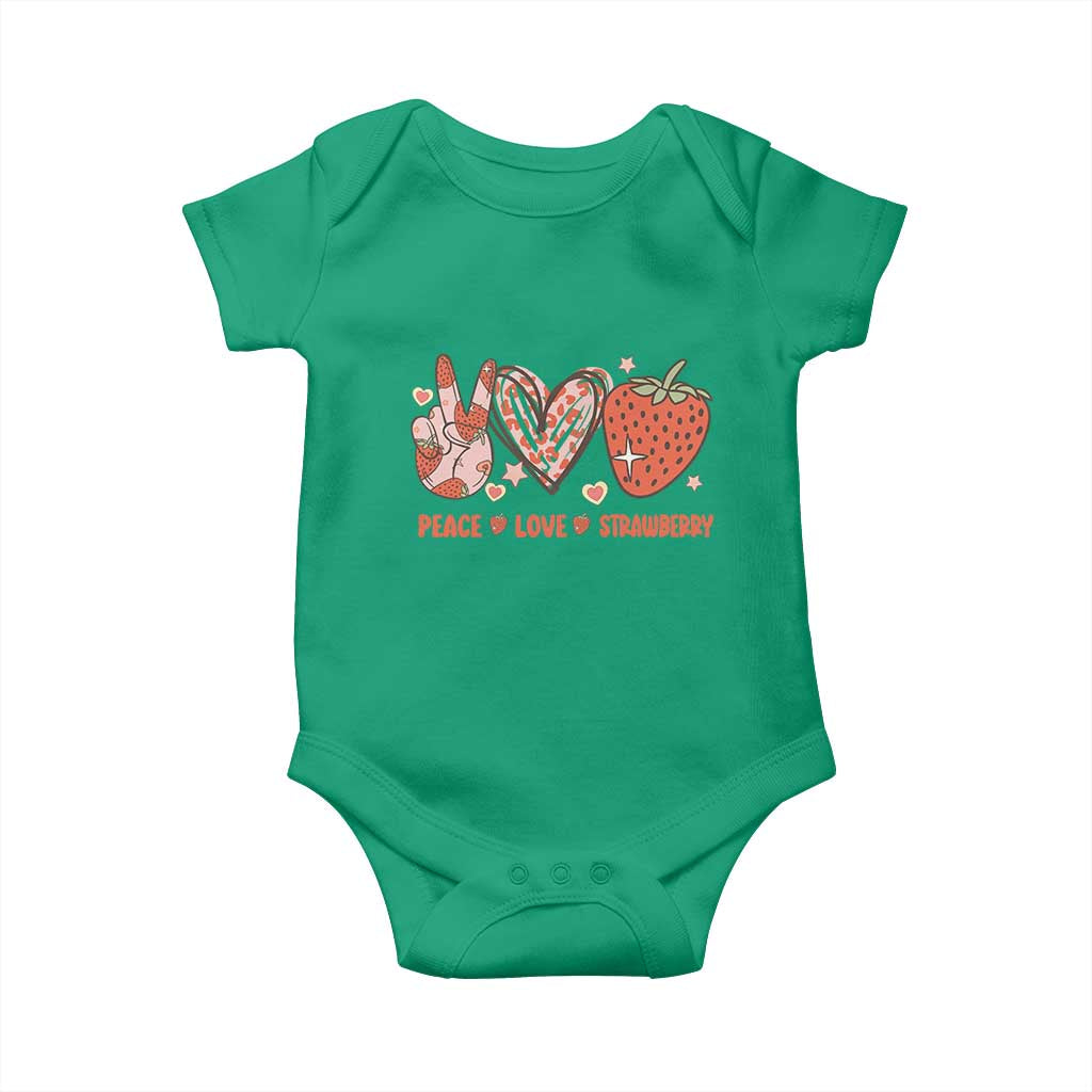 Strawberry Festival Baby Onesie Peace Love Strawberry Cute Fruit Lover