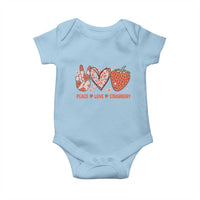 Strawberry Festival Baby Onesie Peace Love Strawberry Cute Fruit Lover