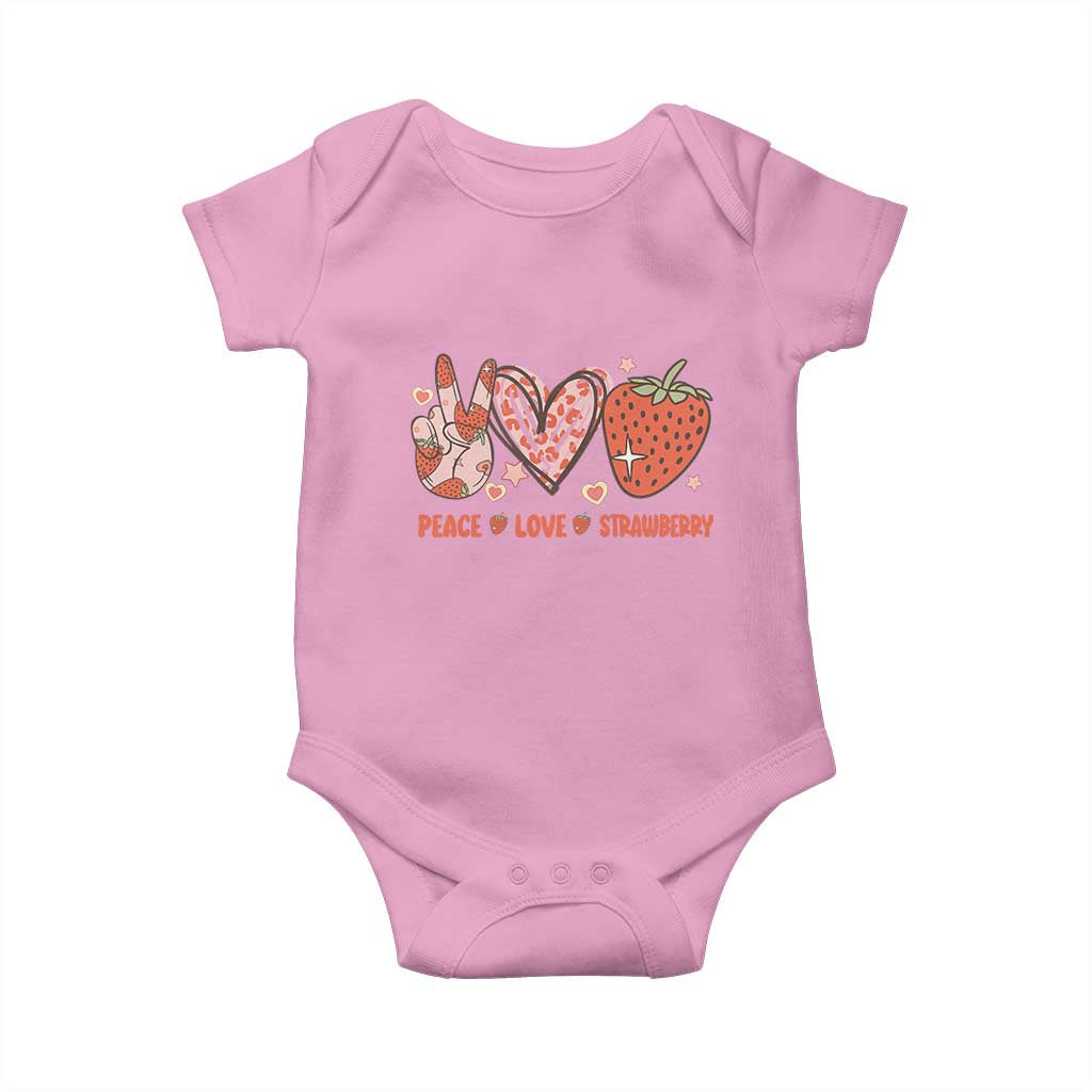 Strawberry Festival Baby Onesie Peace Love Strawberry Cute Fruit Lover
