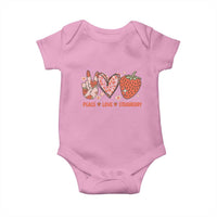 Strawberry Festival Baby Onesie Peace Love Strawberry Cute Fruit Lover