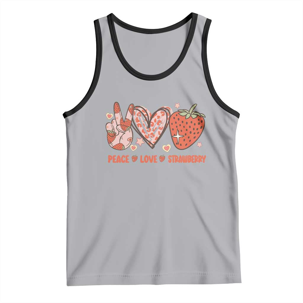 Strawberry Festival Tank Top Peace Love Strawberry Cute Fruit Lover