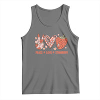 Strawberry Festival Tank Top Peace Love Strawberry Cute Fruit Lover