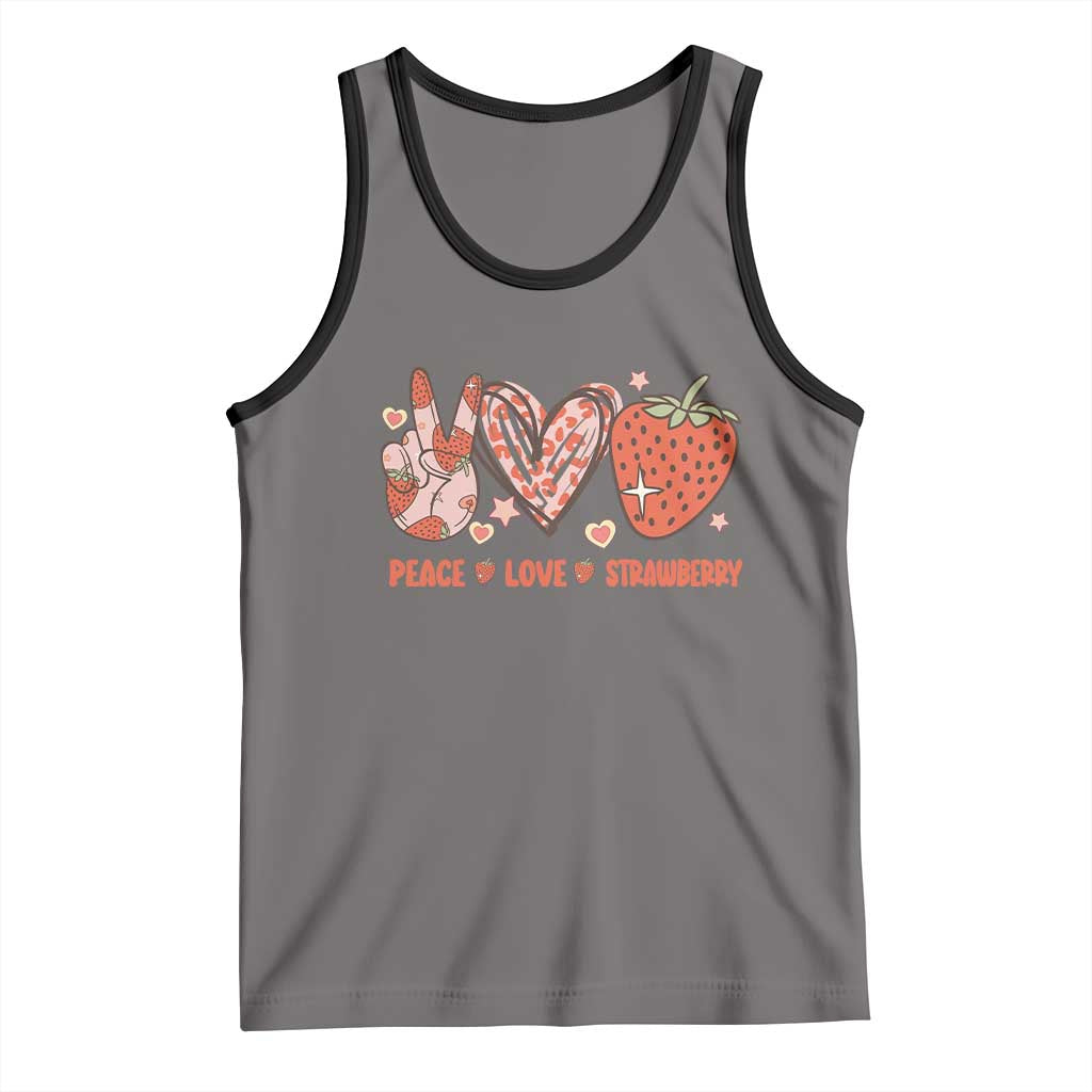 Strawberry Festival Tank Top Peace Love Strawberry Cute Fruit Lover