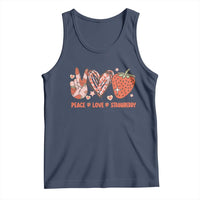 Strawberry Festival Tank Top Peace Love Strawberry Cute Fruit Lover