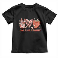 Strawberry Festival Toddler T Shirt Peace Love Strawberry Cute Fruit Lover