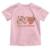 Strawberry Festival Toddler T Shirt Peace Love Strawberry Cute Fruit Lover