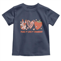 Strawberry Festival Toddler T Shirt Peace Love Strawberry Cute Fruit Lover