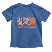 Strawberry Festival Toddler T Shirt Peace Love Strawberry Cute Fruit Lover