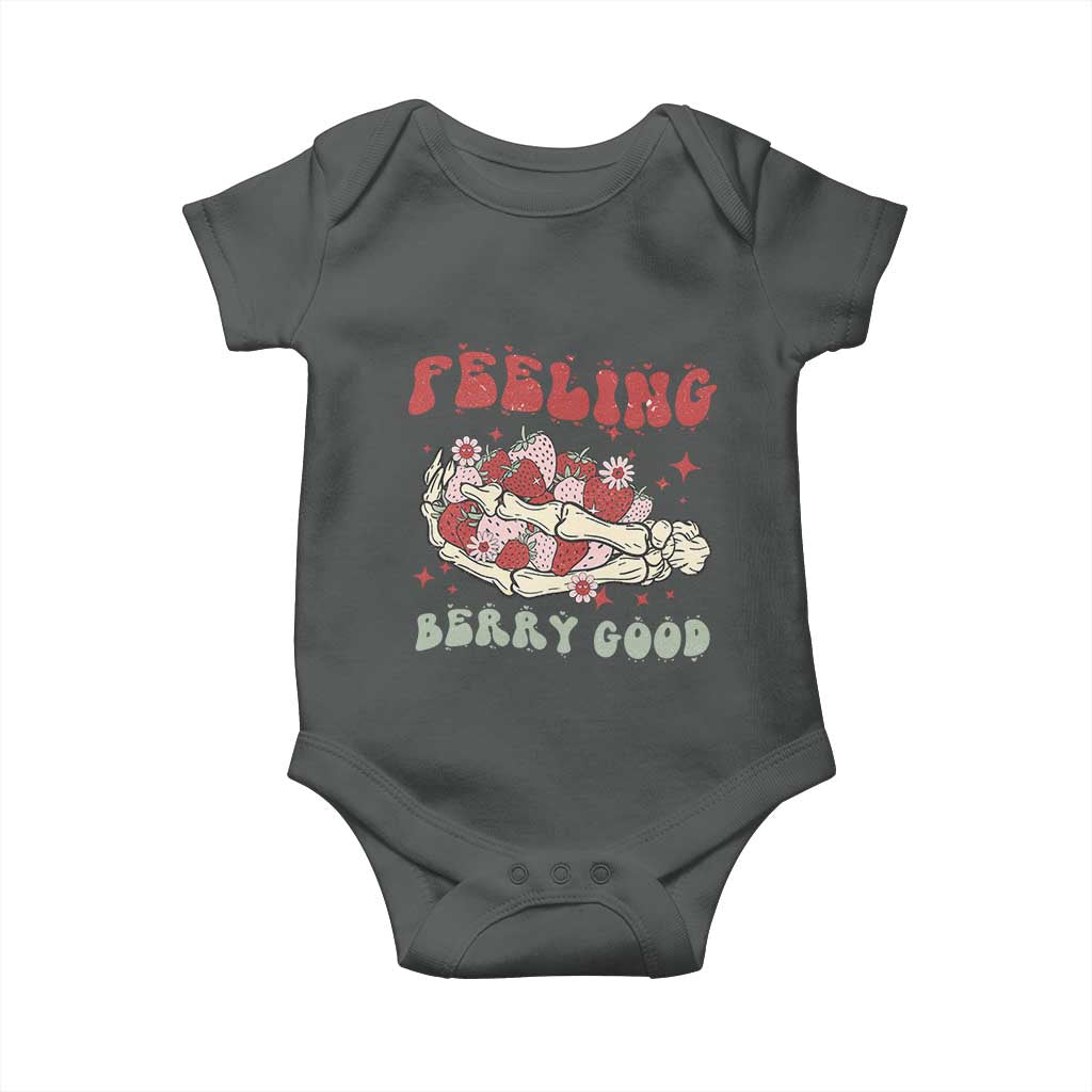 Strawberry Festival Baby Onesie Feeling Berry Good Fruit Lover Skeleton Hand