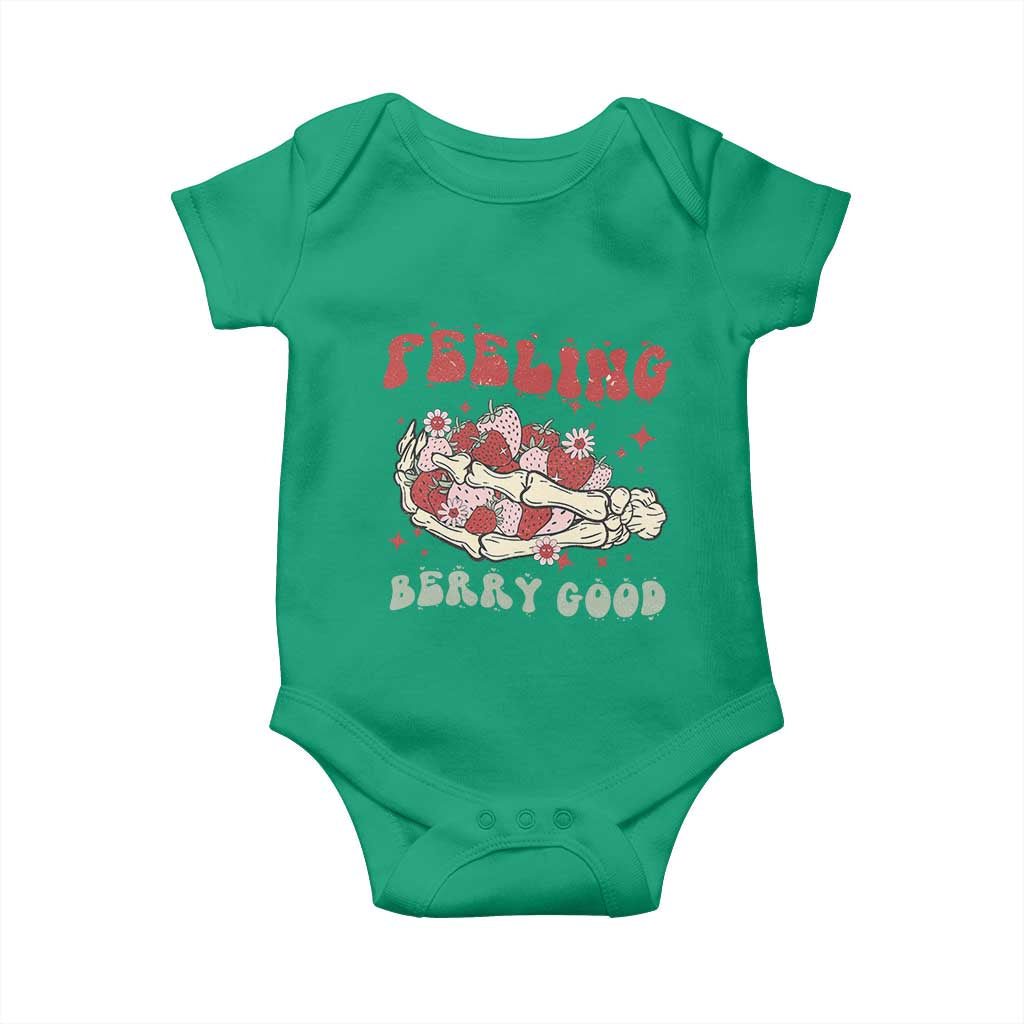 Strawberry Festival Baby Onesie Feeling Berry Good Fruit Lover Skeleton Hand