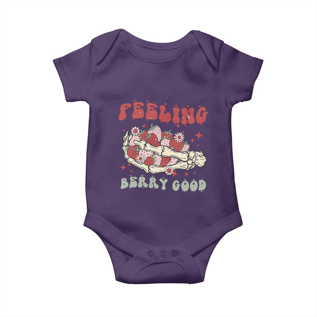 Strawberry Festival Baby Onesie Feeling Berry Good Fruit Lover Skeleton Hand