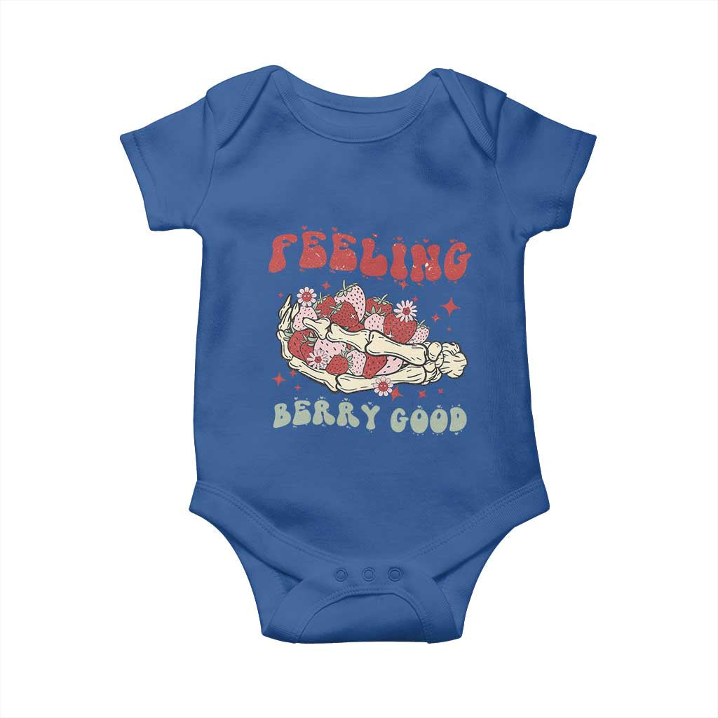Strawberry Festival Baby Onesie Feeling Berry Good Fruit Lover Skeleton Hand