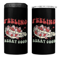 Strawberry Festival 4 in 1 Can Cooler Tumbler Feeling Berry Good Fruit Lover Skeleton Hand