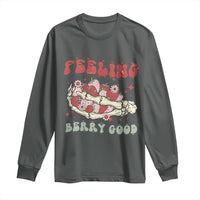 Strawberry Festival Long Sleeve Shirt Feeling Berry Good Fruit Lover Skeleton Hand