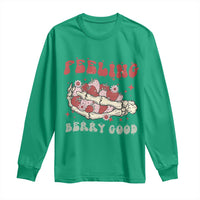 Strawberry Festival Long Sleeve Shirt Feeling Berry Good Fruit Lover Skeleton Hand
